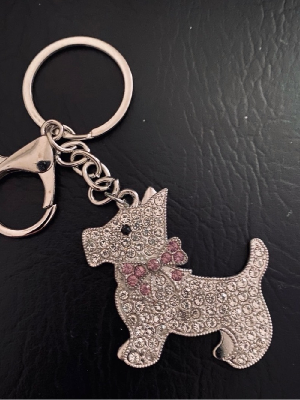 ⚡️ Scottie Dog Crystal Bag Charm/Keychain NEW Cute!